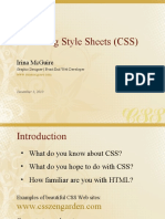 Cascading Style Sheets (CSS) : Irina Mcguire