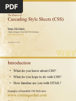 Cascading Style Sheets (CSS) : Irina Mcguire