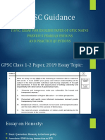 GPSC Guidance: Topic: Essay For English Paper of GPSC Mains Previous Years Questions and Practice Questions