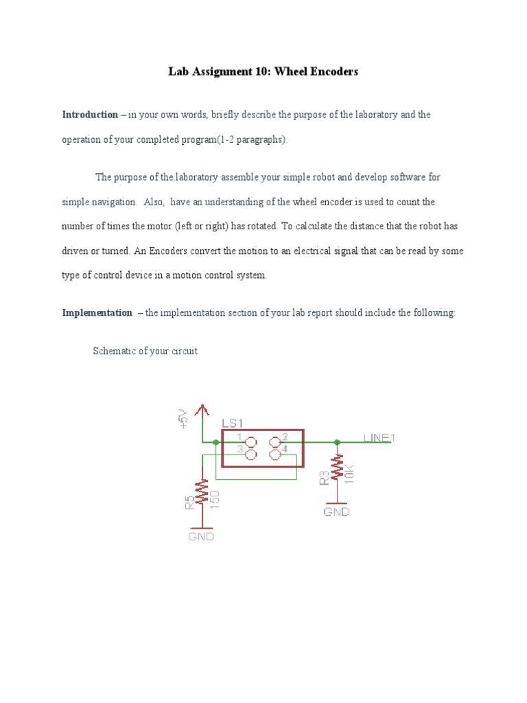 Wheel Encoder Lab for Robot Navigation | PDF | Electric Motor ...