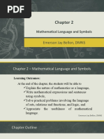 Chapter 2 - Mathematical Language