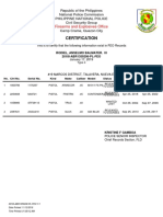 Certification: Firearms and Explosives Office