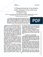 Isolation and Characterization of An Isolate (HN) of Marek's Disease Virus With Low .1972