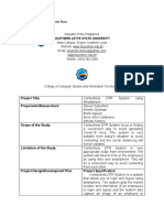 Southern Leyte State University: Project Title: Proponents/Researchers