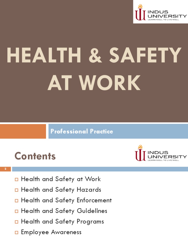 6 Health and Safety at Work PDF