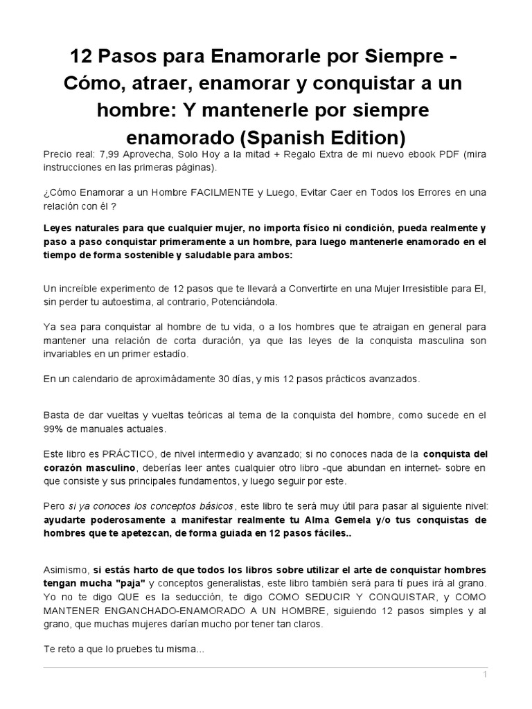 12 Pasos para Enamorar a un Hombre | PDF | Libros | Seducción