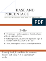 Objective: Finding The Rate, Base and Percentage