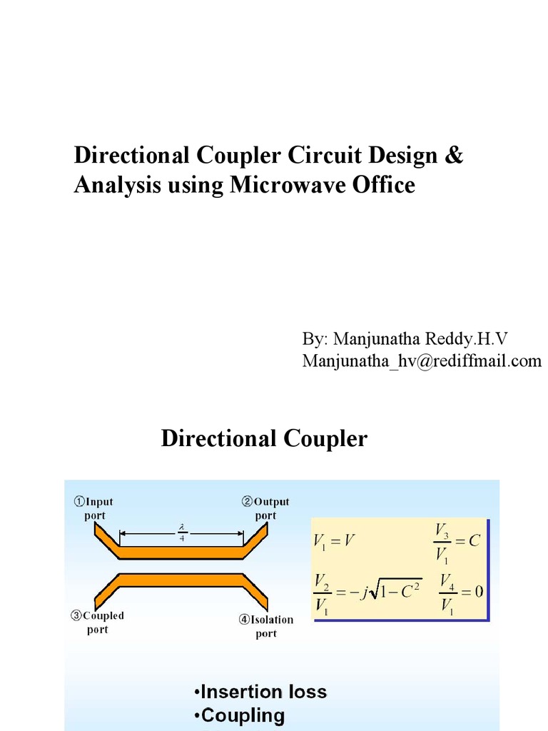 Microstrip Directional Coupler Design | PDF | Radio Spectrum ...