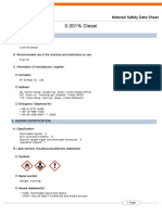 0.001% Diesel: Material Safety Data Sheet