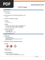 0.001% Diesel: Material Safety Data Sheet