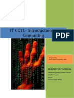 IT CC1L-Introduction To Computing: Laboratory Manual
