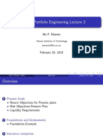 BFE 420 Portfolio Engineering Lecture 3 on Pension Funds, Foundations and Insurance Companies
