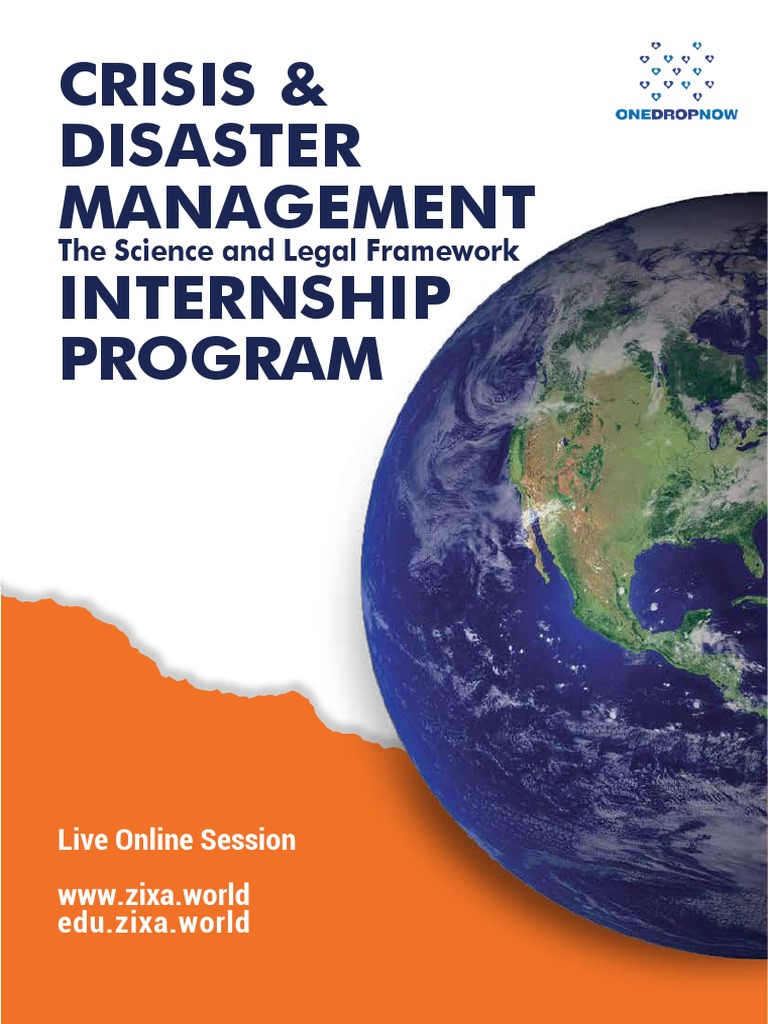 Crisis& Disaster Management Internship PDF Emergency Management
