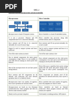 Unit - I Difference Between Microprocessor and Microcontroller