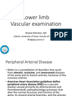 Lower Limb Vascular Examination: Khaled Alkhodari, MD Islamic University of Gaza, Faculty of Medicine Bridging Course 2