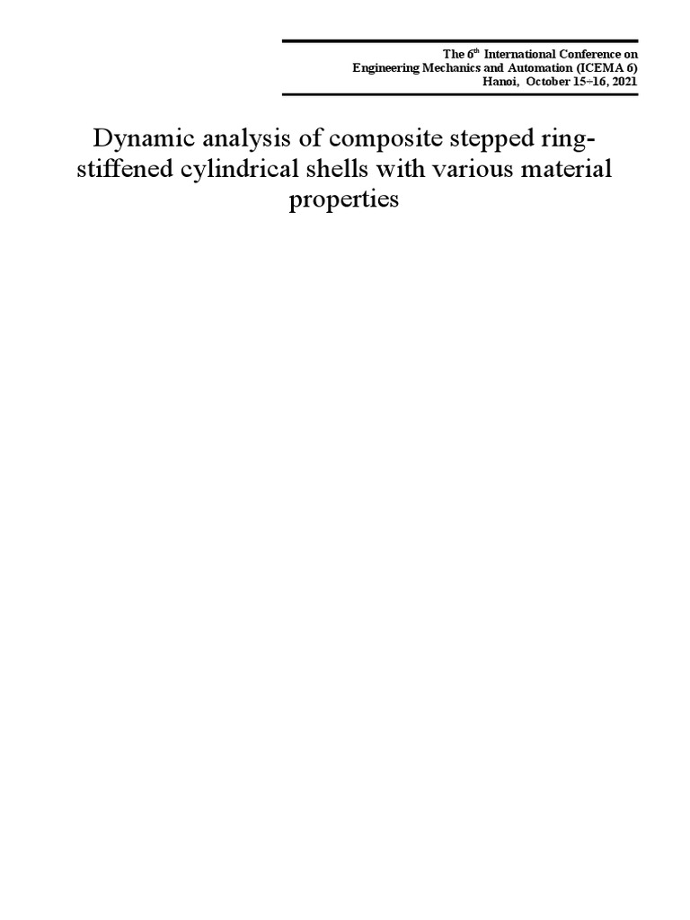 Dynamic Analysis of Composite Shells | PDF