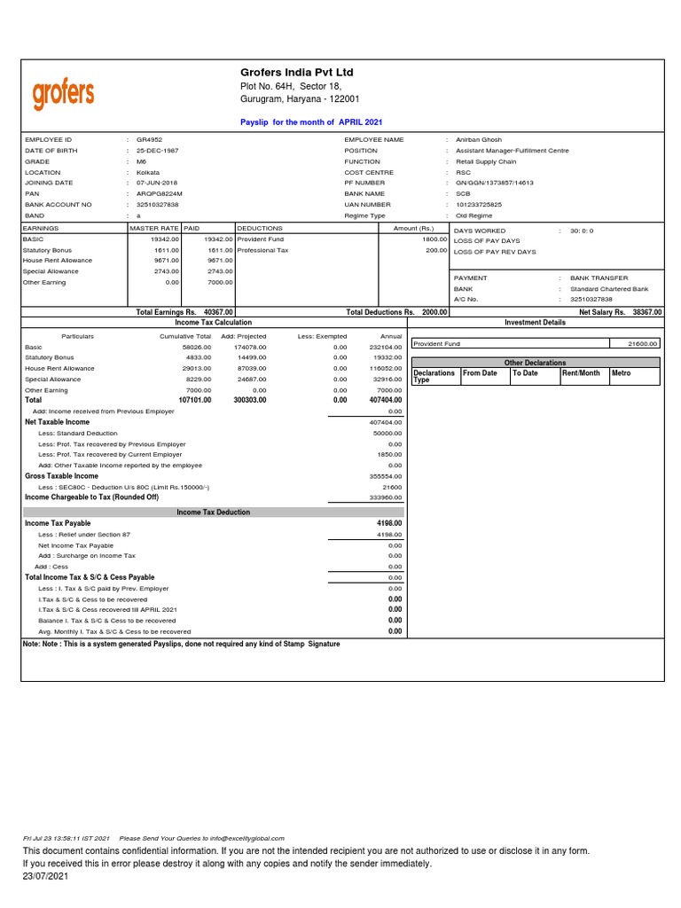grofers-india-pvt-ltd-payslip-for-the-month-of-april-2021-pdf-tax