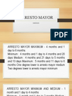 ARRESTO MAYOR Maximum