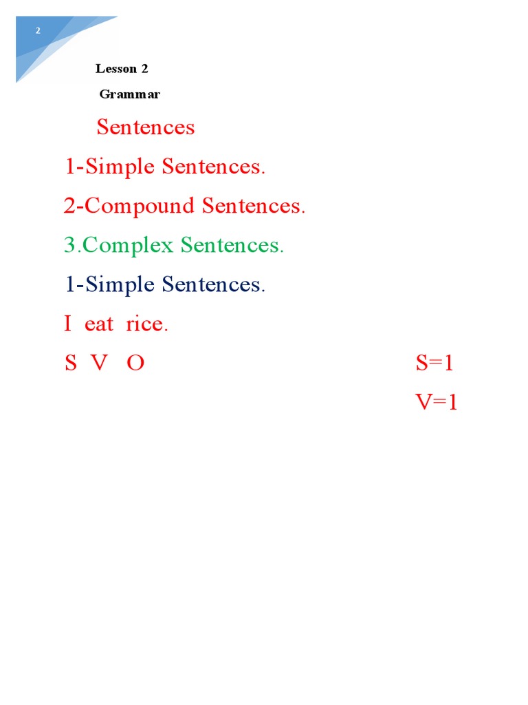 Sentence Structure: Simple, Compound, Complex | PDF | Semantic Units ...