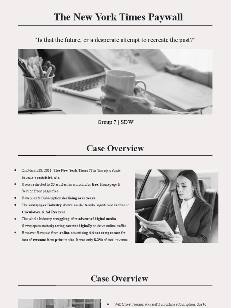New York Times Paywall Group 7 PDF Subscription Business Model