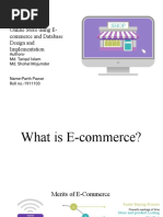 Online Store Using E-Commerce and Database Design and Implementation