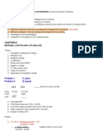 Important: INTRODUCTION TO MANAGEMENT ACCOUNTING (Theory) (Minimum 25marks)