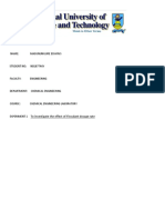 Name: Masunungure Edwin S: 1 To Investigate The Effect of Floculant Dosage Rate