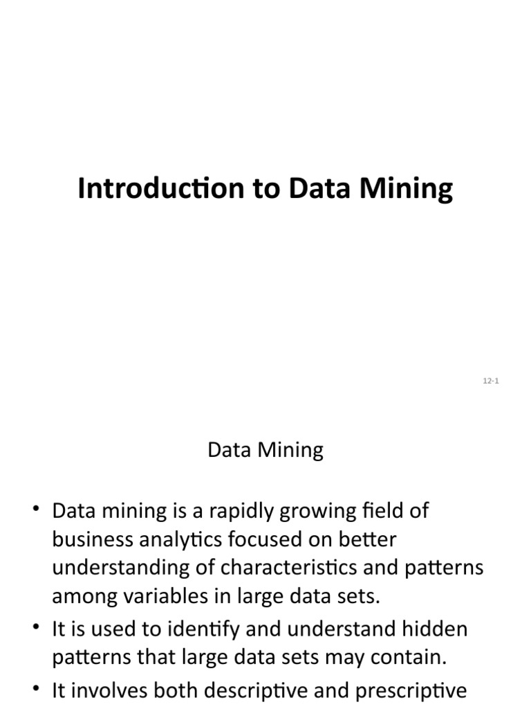 Intro To Data Mining | PDF | Cluster Analysis | Statistical Classification