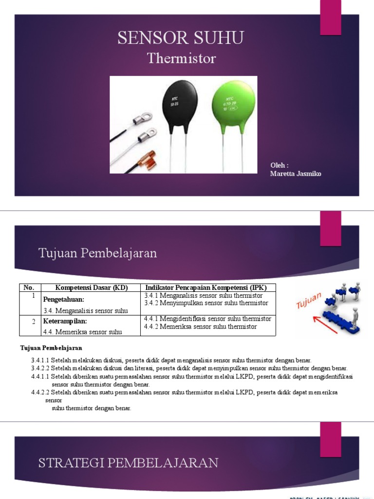 Media Ajar Sensor Suhu Thermistor | PDF | Teknologi & Rekayasa