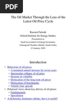 The Oil Market Through The Lens of The Latest Oil Price Cycle