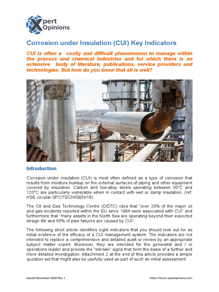 CUI Indicators for Industry Leaders | PDF | Risk | Thermal Insulation