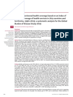 Measuring Universal Health Coverage Based on an Index of Health Services 2019