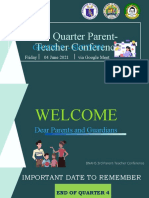 Quarter Parent-Teacher Conference: Grade 9 - Section