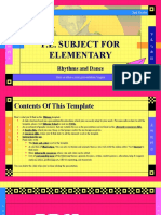 P.E. Subject For Elementary - 2nd Grade - Rhythms and Dance by Slidesgo