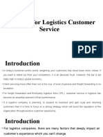 Strategies for Logistics Customer Service