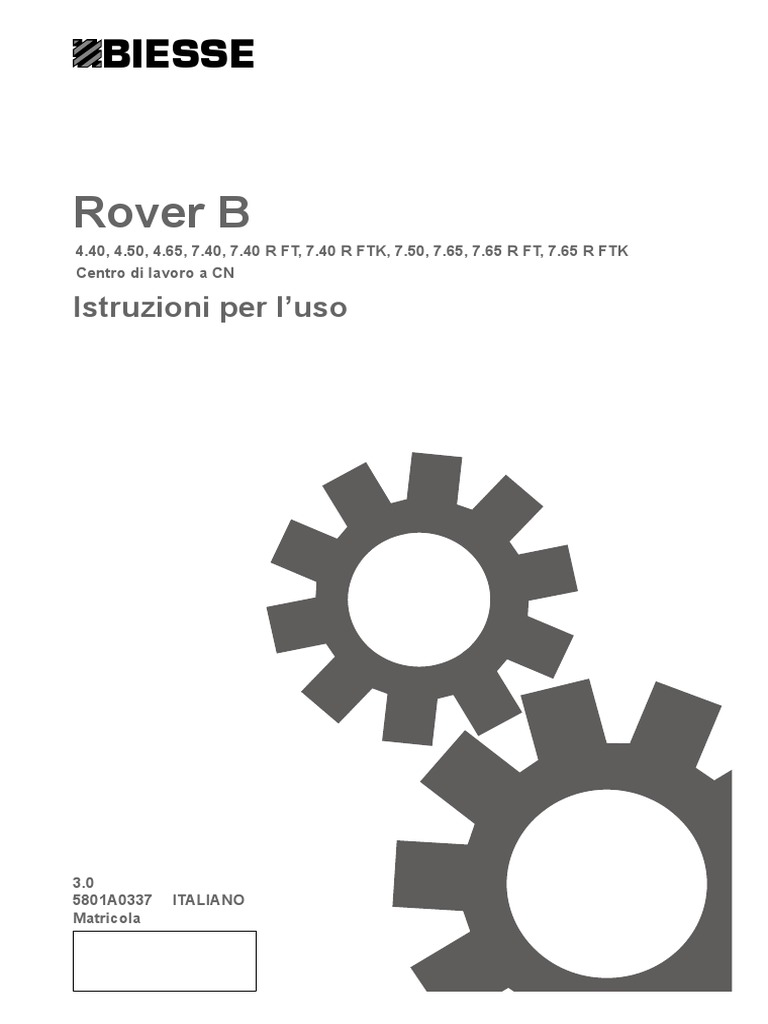 Rover B: Biesse | PDF