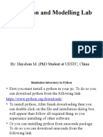 Simulation and Modelling Lab: By: Hayelom M. (PHD Student at Uestc, China