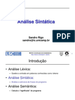 Análise Sintática Parser