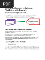 JavaScriptExecutor in Selenium WebDriver With Example