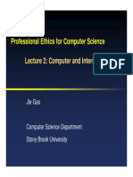 Professional Ethics For Computer Science: Lecture 2: Computer and Internet Crime