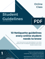 Online Class Student Guidelines