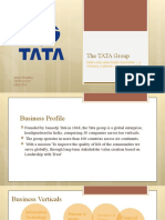 The TATA Group: Imran Mushtaq 20035111019 Mba-Fm