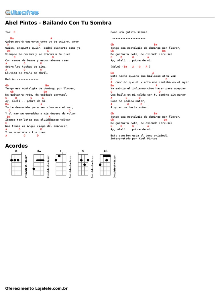 Acordes de 'Baile Inolvidable' para Guitarra, image size:768x1024