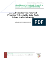 Public Policy For The Future of Primitive Tribes in The Suku Anak Dalam, Jambi-Indonesia