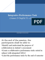 Integrative Performance Task: (Annex D Deped 31 S 2020)