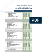 Jadwal Vaksin Biro Umum Dan PBJ