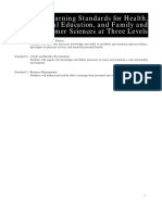 Learning Standards For Health, Physical Education, and Family and Consumer Sciences at Three Levels