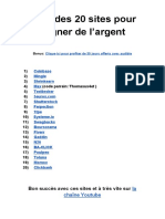 20 Meilleurs Sites Pour Gagner de Largent