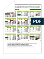 Calendario construcción 2021 A Coruña