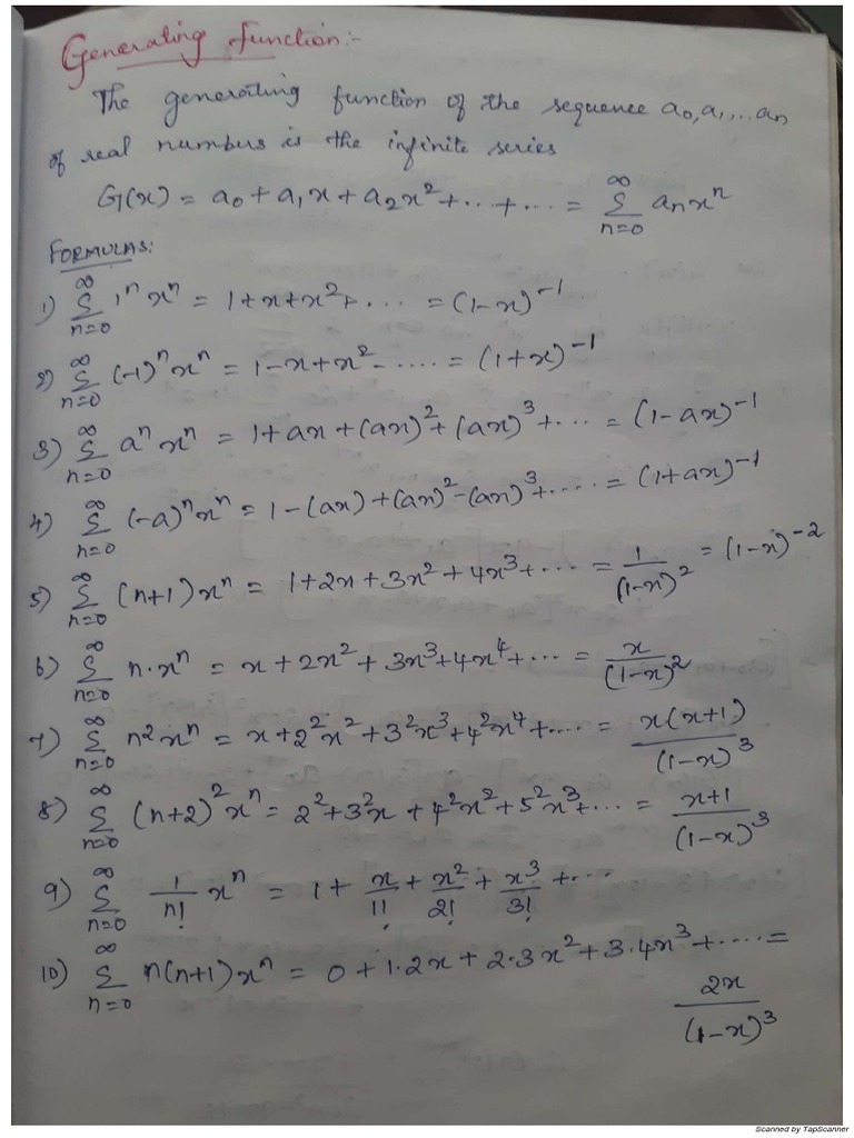 Generating Function | PDF